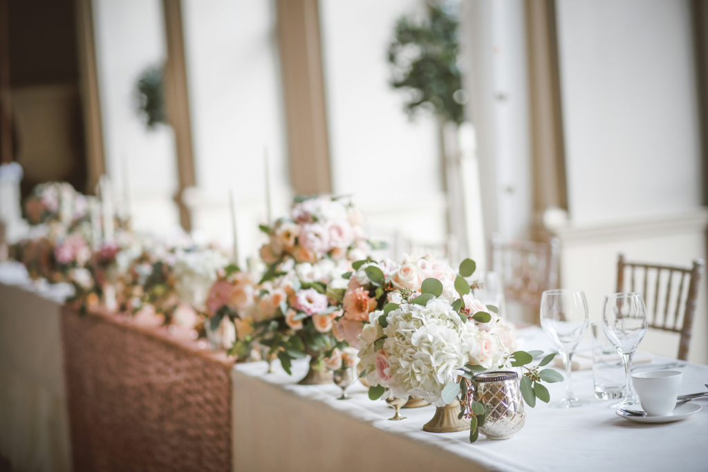 beautiful wedding reception table