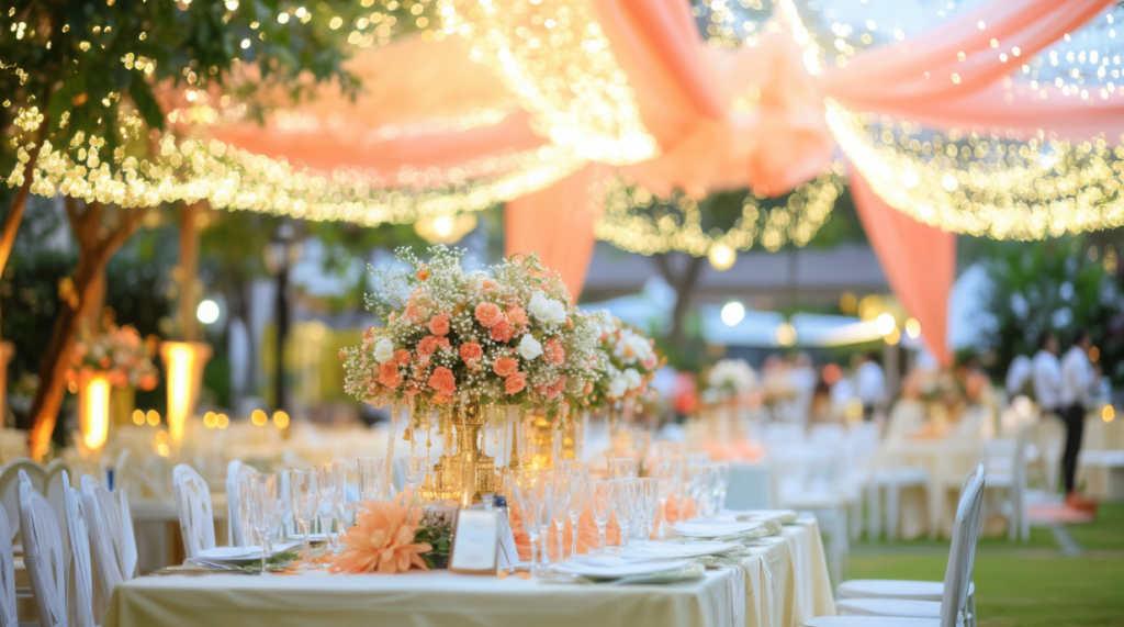 pink and pastel wedding reception in chicago