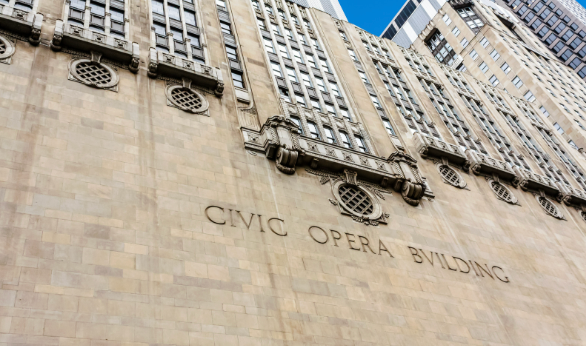 front of the chicago opera house