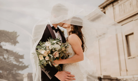just married chicago bride and groom