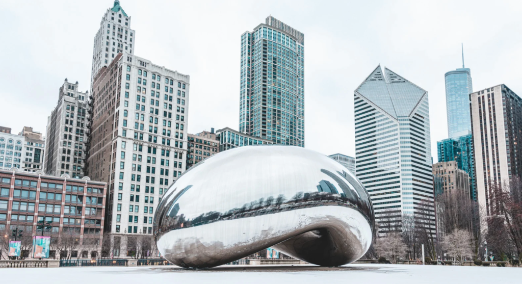 chicago bean on a clear day