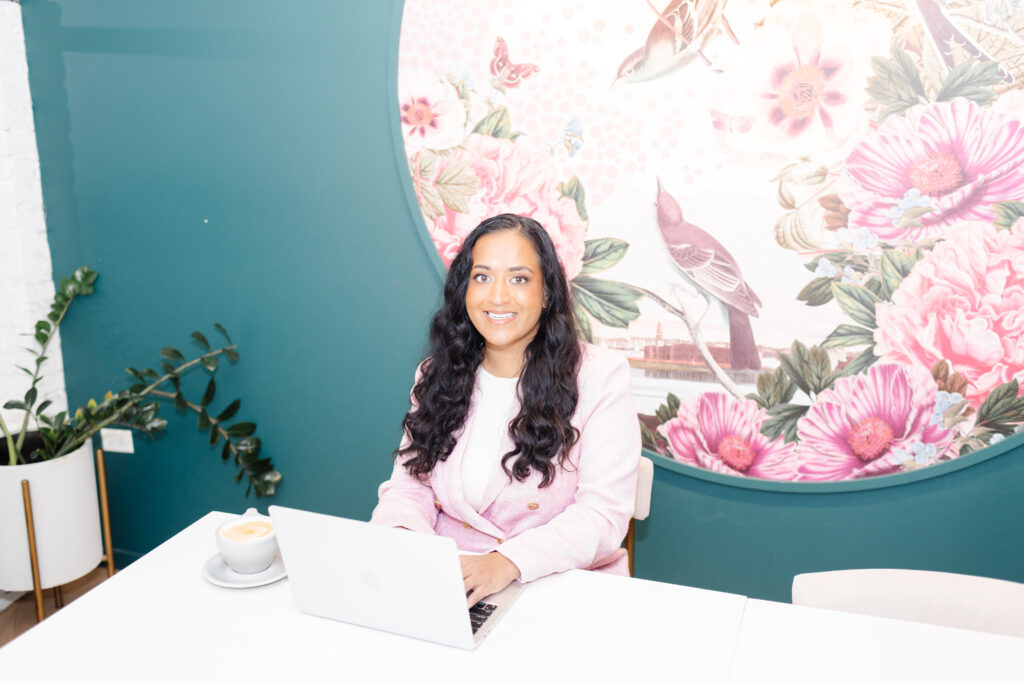wedding planner sitting in office