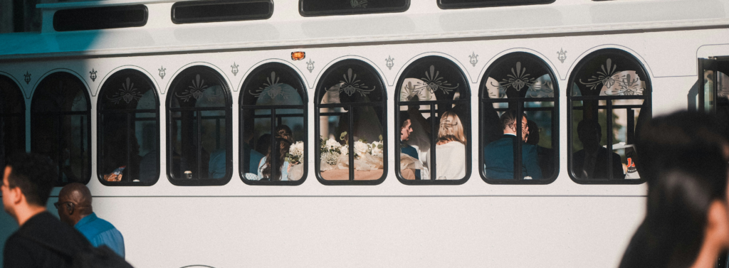 wedding white trolley